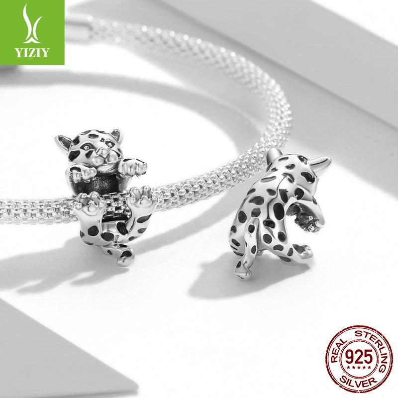 Yinziyun Fun Cheetah DIY 925 Sterling Silver Bead Accessories BSC556