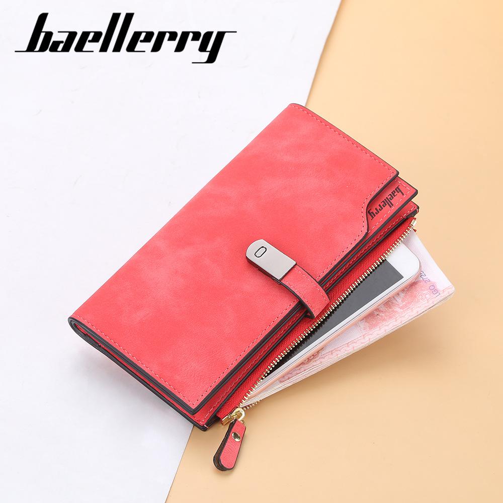 

Женский длинный кошелек BAELLERRY, женский кошелек на молнии с несколькими зажимами и зажимом
