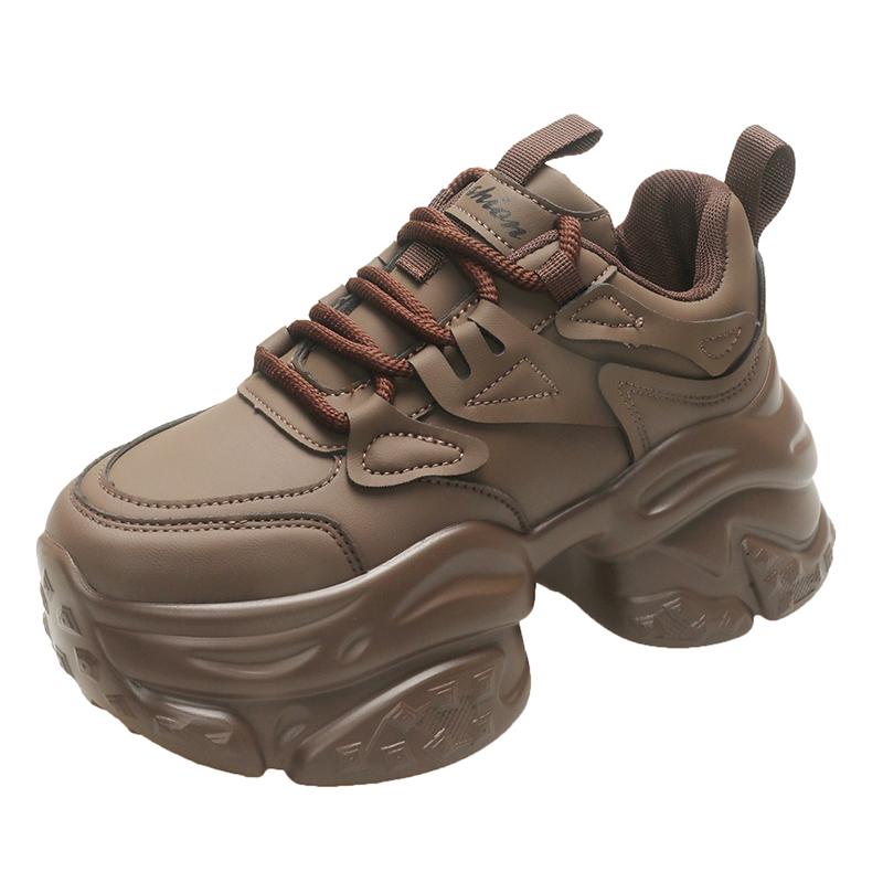 Fashion Aphixta Women Platform Sneaker Boots Brown Lace Up Autumn Winter Women Shoes Thick Botton Sole Boots Fashion Casual Shoes