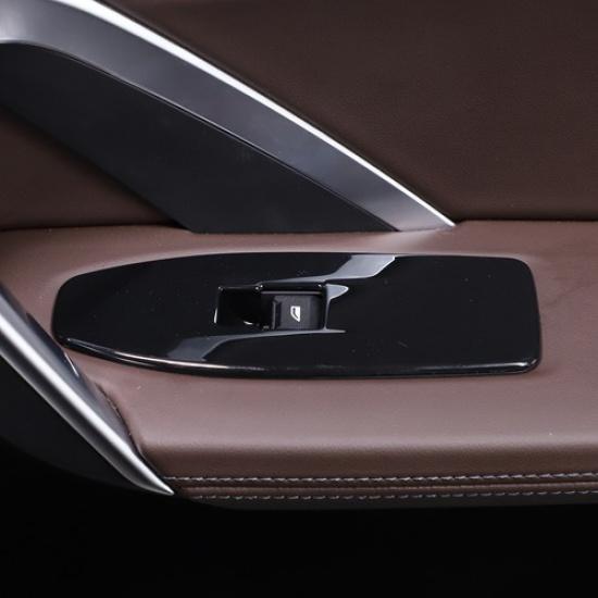 Glossy Black ABS Window Lift Switch Button Trim Frame For BMW X1 -2024