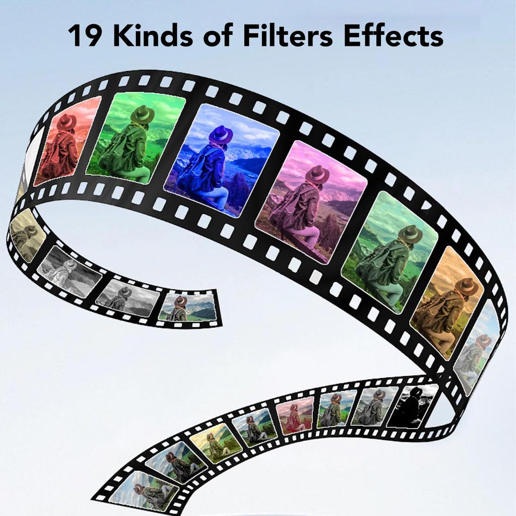 Denash Schlüsselanhänger Digitalkamera, 64MP 4K HD Videorekorder mit 78° Weitwinkel, eingebautem LED-Fülllicht und 19 Filtereffekten (Rosa)