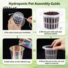 Decorative Rainbow Shade Flower Pot Iridescent Clear Self Watering Planters Plant Pots with Reservoir Wick Rope Plastic Planter for Succulents 2.7