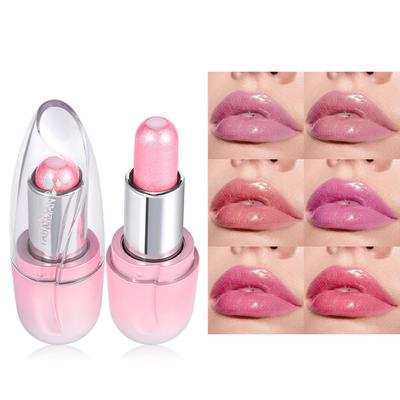 Sandwich Lipstick Pearlescent Long Lasting Waterproof Glitter Lipstick Shimmer Pearlescent Shiny Metallic Pink Lip Gloss Lip Glaze