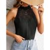IHUASU Women's Summer Fashion Hollow Lace Gas Vest Top Women