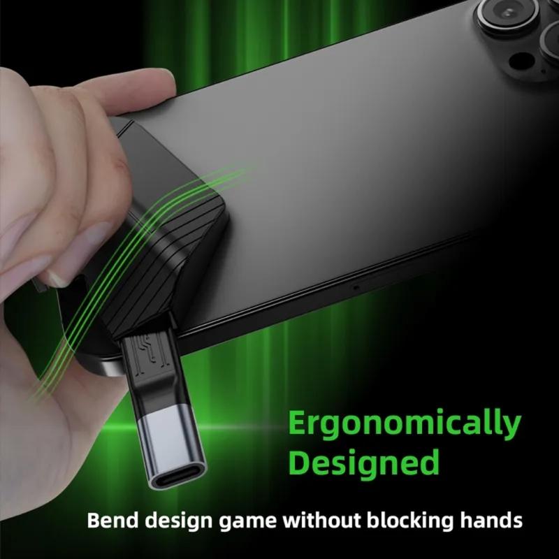 Ergonomic Type C Phone Tail Plug Converter Compatible Multiple Devices Featuring Flexible and Fast Speed Data Transfer