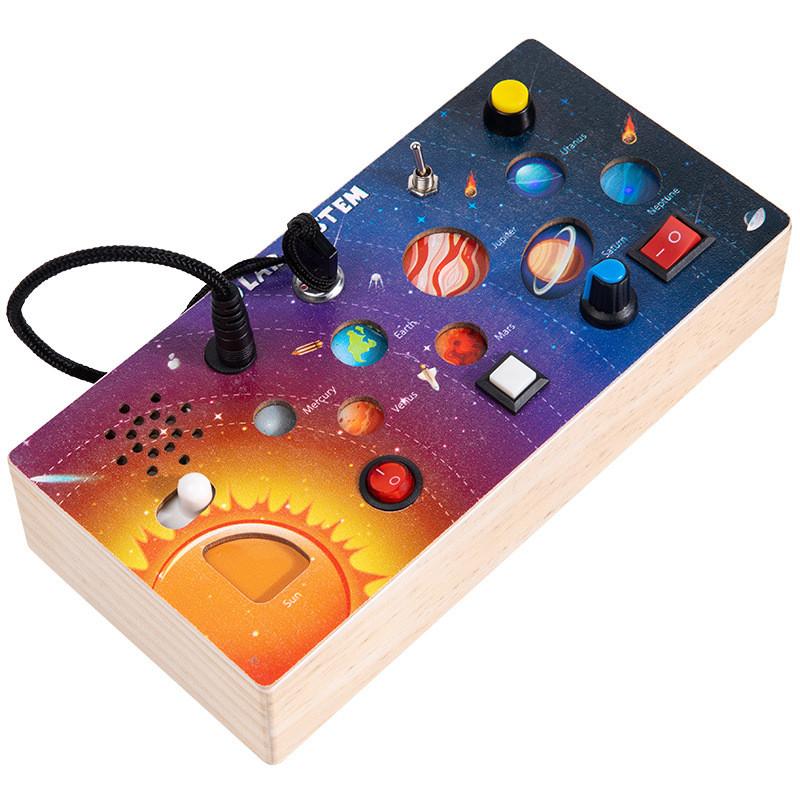 

Solar Wooden Simulate System Theme Switch Game Board Children Toy Puzzle