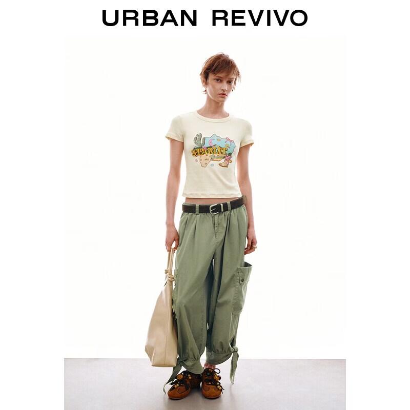 Women s Loose Fit Cargo Drawstring Capris L