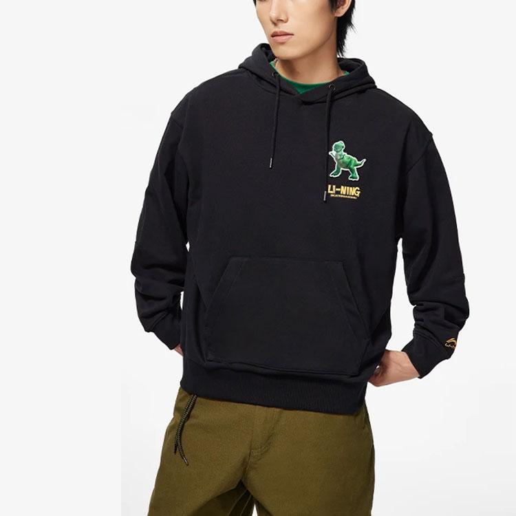 Li Ning X Disney Li Ning Disney Toy Story Sweatshirts Unisex Black Hooded Moderate AWDS579-3