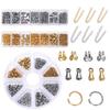 1Box Stainless Steel Lobster Clasps Open Jump Rings Crimp Beads Caps Set For Diy Bracelet Necklace  Jewelry Making Accessories