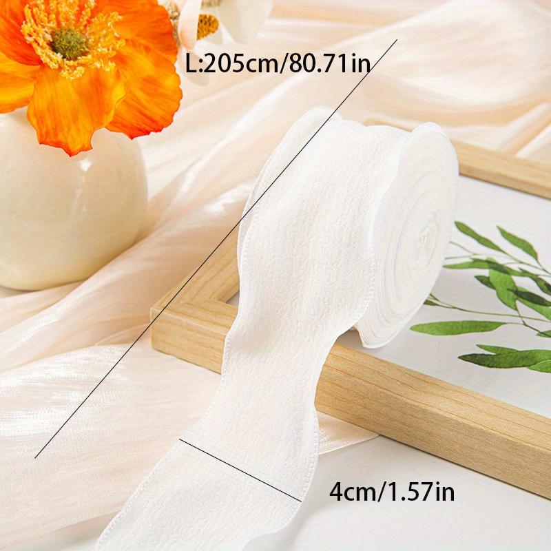 1Pc Lace Pleated Ribbon DIY Cake Bouquet Flowers Fishtail Yarn Packaging Linen Wavy Lace Ribbon