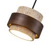 Vintage Yellow Travertine Wabi-Sabi Style Bedside Pendant Light for Bedroom, Bar, or Study