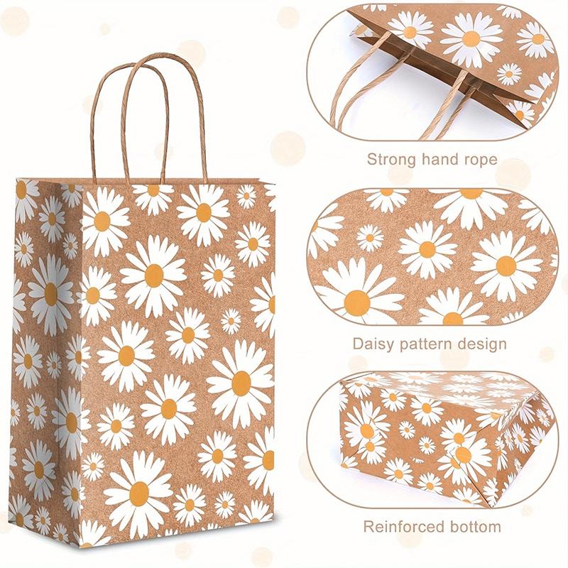 12/24PCS Reusable Decorative Gift Sacks Durable Flat Base Gift Packaging 21x15x8cm