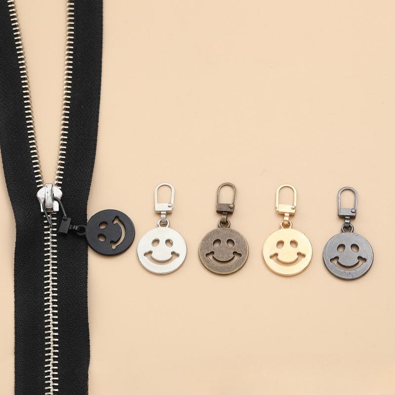 5Pcs Tool-Free Detachable Stylish Zipper Pull Metal Zipper Repair Replacement Slider DIY for Coat Jacket Backpack Handbags