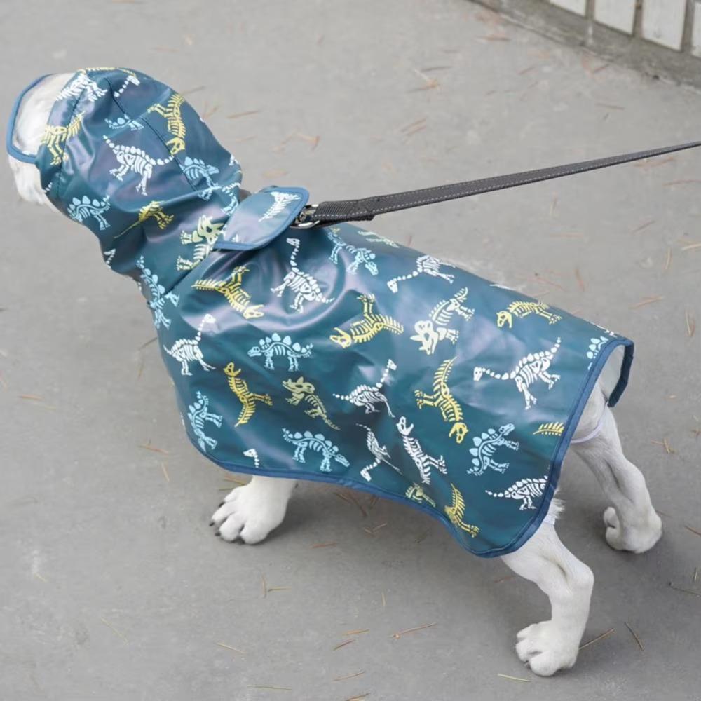 Transparent Brim Dog Rain Poncho Fluorescent Pet Rain Jacket Dog Clothes Dog Raincoat  Corgis