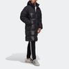 Adidas Originals Trefoil Spliced Design Mid-Length Duck Down Hooded Puffer Jacket Men Outerwear Black HL9209