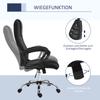 Office Chair Ergonomic Desk Chair with Armrest, Height-Adjustable Swivel Chair with Linen Look, Padded Computer Chair, Black
