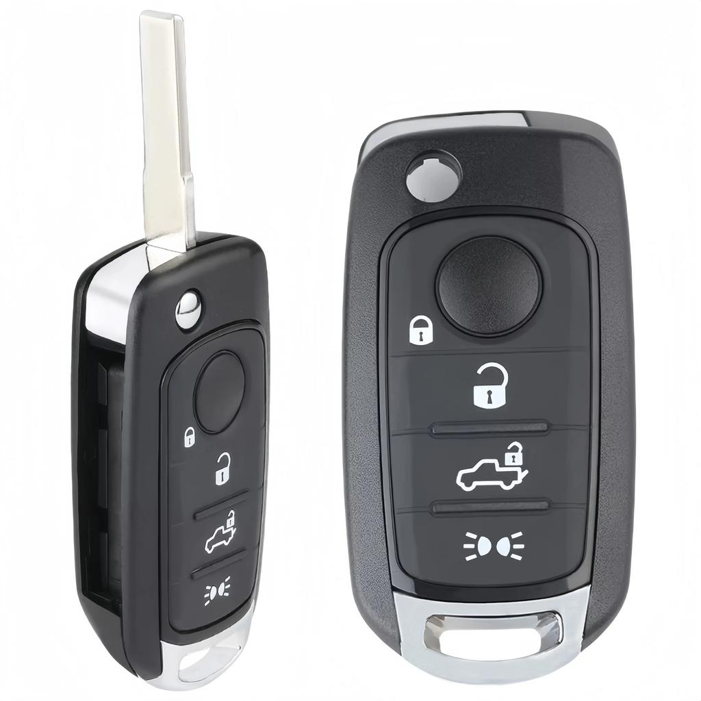 Xjmynb Für Fiat Toro 500X 500 Punto Tipo Egea Für Dodge Neon 3/4 Tasten Ersatz Klappschlüssel Autoschlüssel Schale Gehäuse Fob Gehäuse
