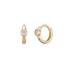 LUNNE 14k Diamond Essential Bezel One-Touch Earrings (14k Gold) #LCE10