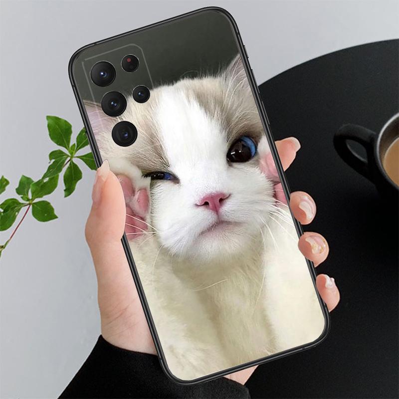 Phone Case For Samsung A17 A55 A16 A56 A35 A15 A53 A54 A33 A34 A25 A05S A52 A52S A07 A26 A06 Cute Cats