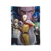 Anime One Punch Man Fleece Throw Blanket Saitama Cartoon Blankets for Home Office Lightweight Bedding Throws,