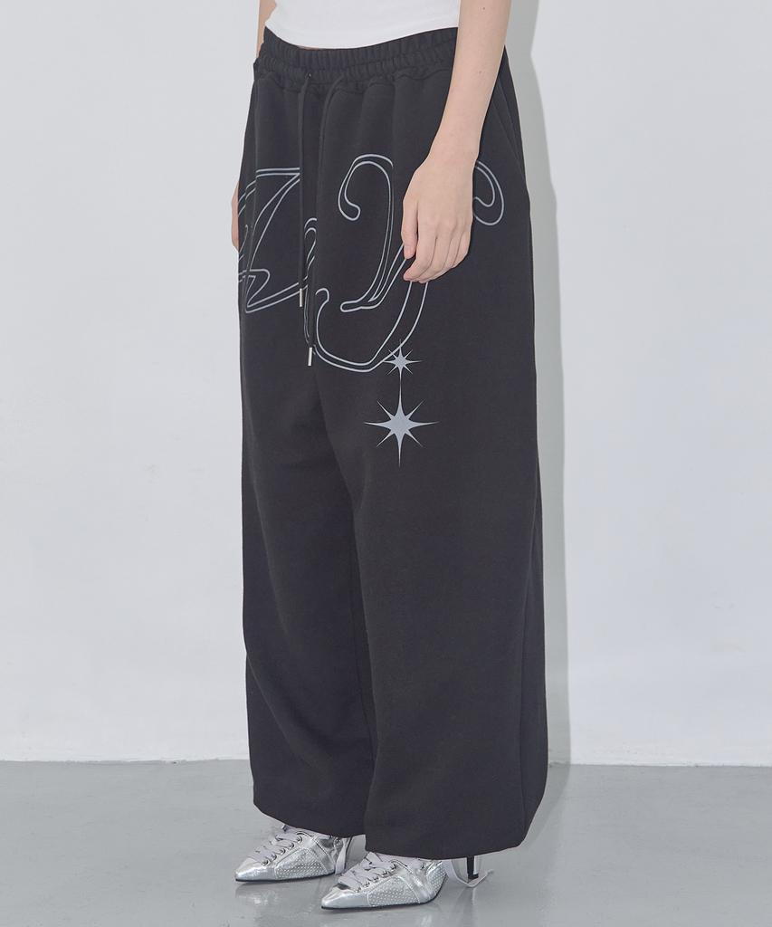 FANCY CLUB Angel Vintage Sweatpants (Black) F25Qd819