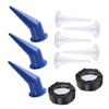 10pcs Sausage Caulk Gun Nozzle Set Includes Plastic Front Caps & Cone Nozzles Simple Installs for Seamless Application