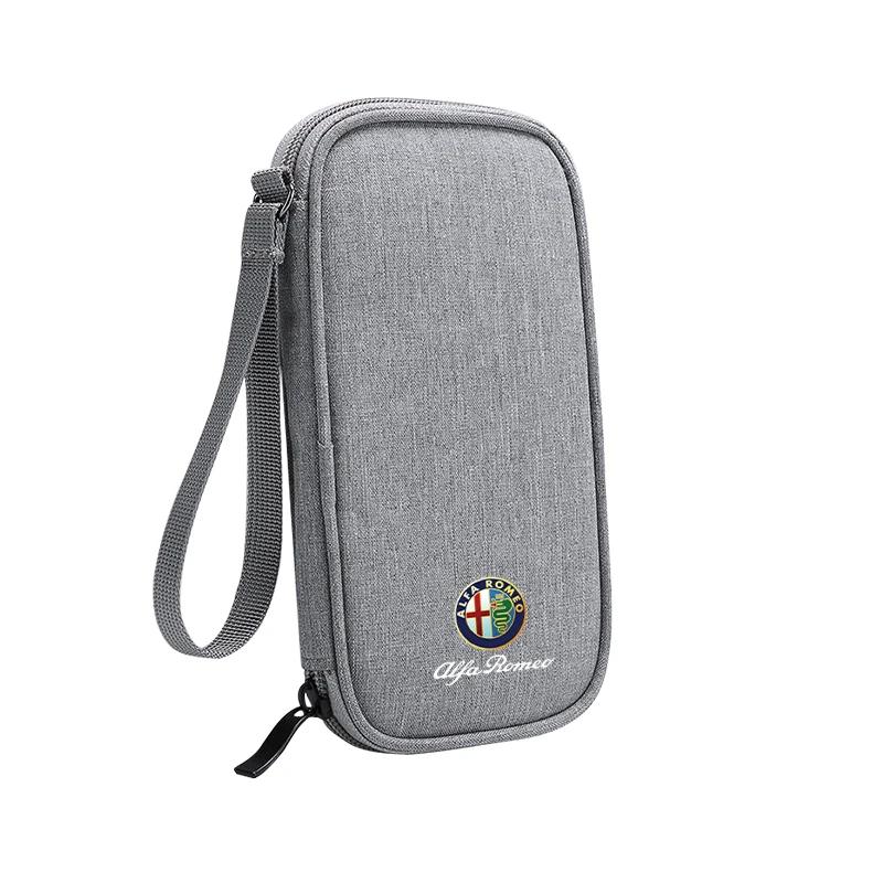 Autoaufkleber Für Alfa Romeo Auto Innenraum Tragbare Aufbewahrungstasche Datenkabel Für Alfa Romeo Giulietta GT 159 147 156 Mito Brera Giul