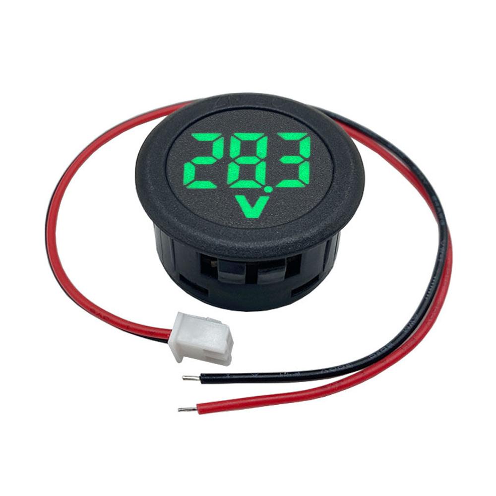 New DC 4-100V LED Digital Display Circular Two-wire Voltmeter DC Digital Voltmeter Head Display Reverse Connection Protection