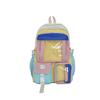 Color Block Student Schoolbag Multi-functional Large Capacity Backpack Lightweight Travel Backpack