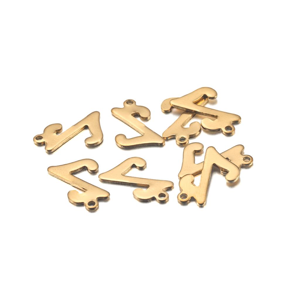30Pcs Gold Color Stainless steel English Alphabet Letters Charms Pendants A-Z DIY Craft Bracelet Jewelry Making Accessories