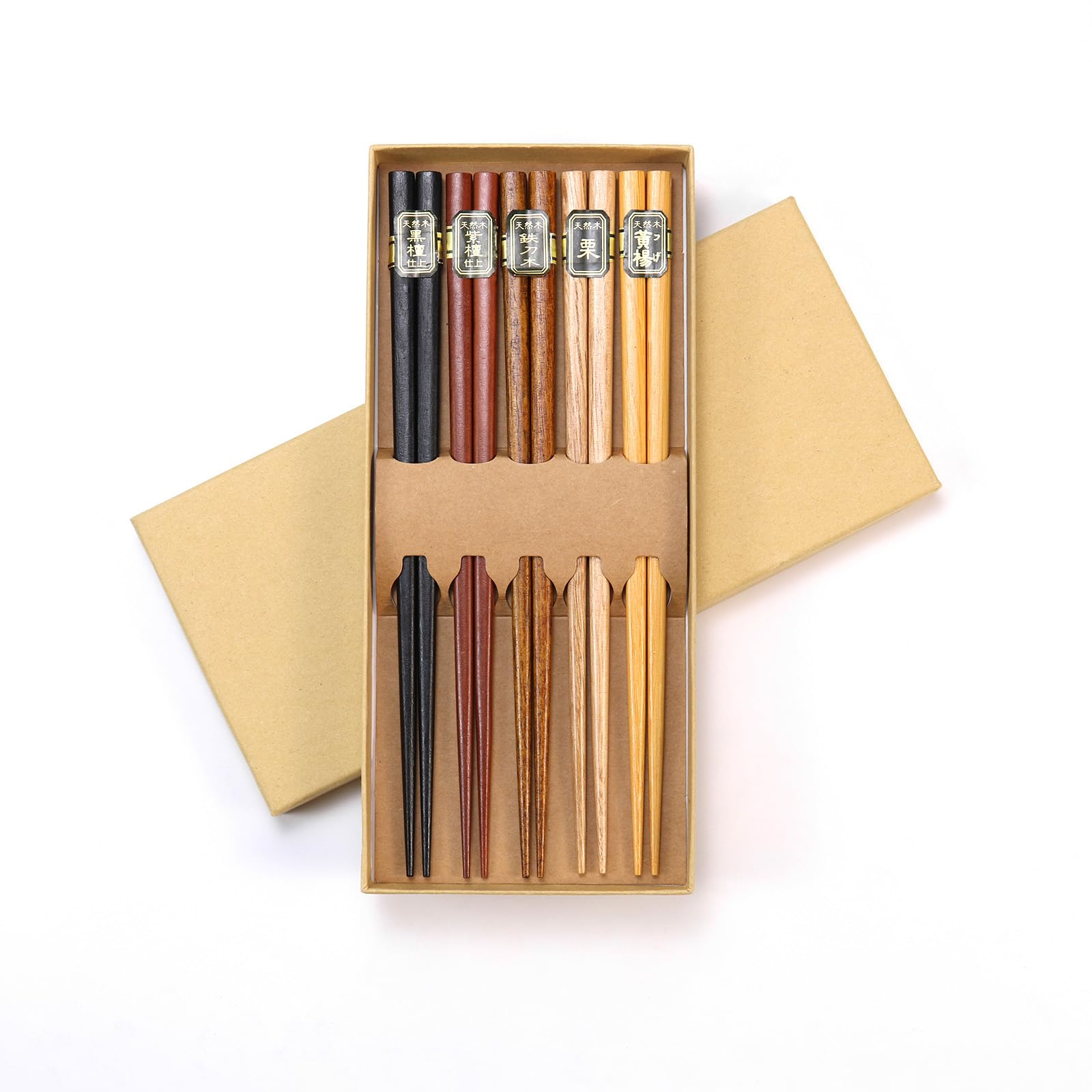 

Yoshiki Kobo Wooden Chopsticks Set of 5 for Gift Perfect for Celebrations and (YOSHIKI) 5, Colors, Guests, Boxed, Gifts, SDGs, Plastic-Free, YK-C5