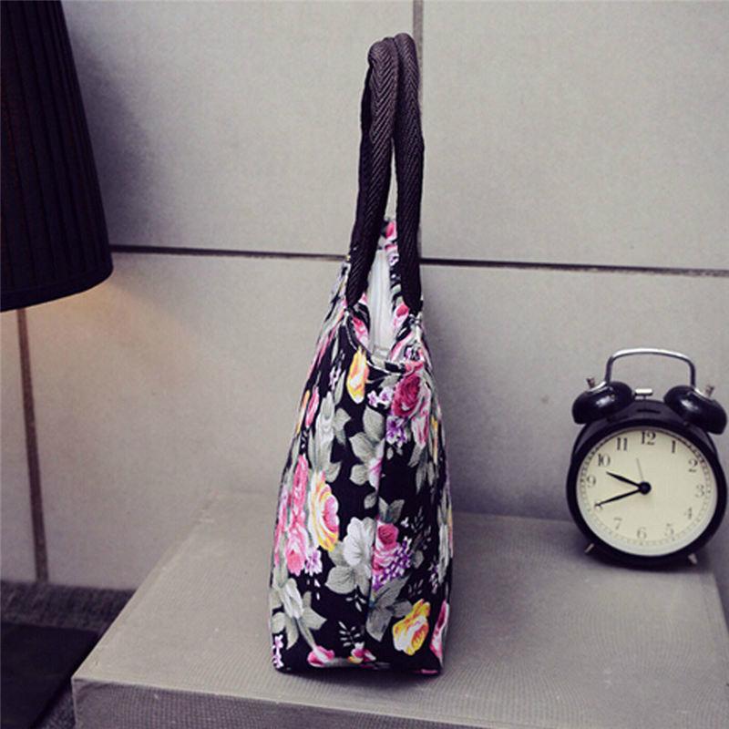 Women Girls Printing Canvas Shopping Handbag Shoulder Tote Shopper Bag Luxury Handbags Women Bags