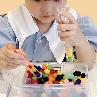 10Pcs Durable Plastic Clip Tweezers Fine Motor Learning Toys For Kids Study Tools Set