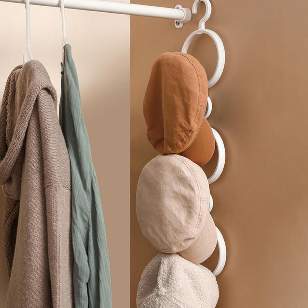 Baseball Hat Hanger Organizer Round Door Back Peaked Scarf Clothes Bag Display Holder Wall Hanging Rack Wig Stand Tool