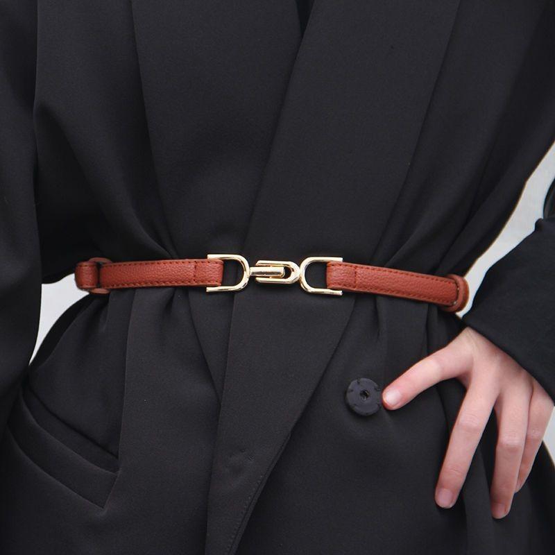 Waist Elegant Womens Chain In Fashionable Black Coffee And Camel For Dresses Suits And