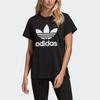Adidas Originals Boyfriend Tee Logo Print Sports Round Neck Short Sleeve T-Shirt Women Tops Black DX2323