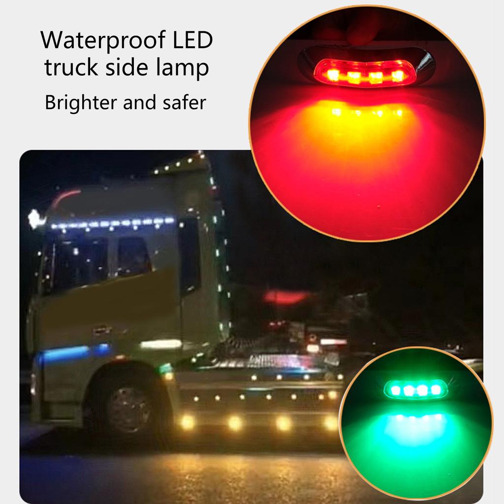1 Pair LED Front Rear Side Marker Light Indicator for Boats Truck Trailer Led Marker Clearance Lights Waterproof Lamp