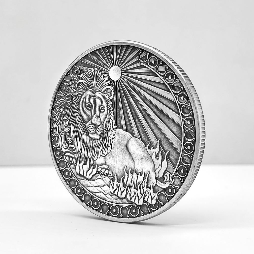 Monete d'Argento Zodiacali, Dodici Segni Zodiacali, Monete Creative, Capricorno, Leone, Vergine, Regali in Metallo