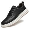 Men's shoes popular cowhide casual leather shoes men's breathable trend soft sole tooling shoes British sports shoes casual board shoes men