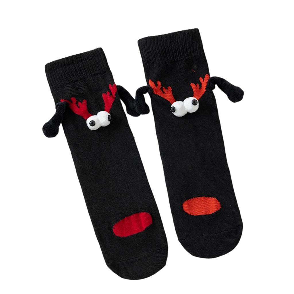 Christmas Decorations Christmas Hand In Hand Socks Couple Socks Personalized Eyes Magnetic Magnet Stone