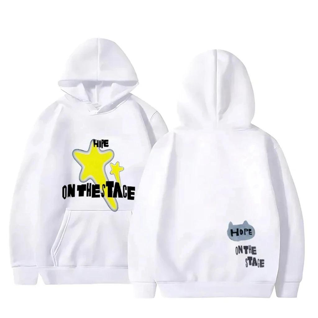 

2026 Jjhope Kpop Y2K Hope ON STREET Принт NESTFEST Толстовки Мужская Женская Одежда Y2k Уличная Одежда Свободная Мода Фиолетовые Толстовки 4XL чёрный