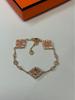 Buccellati Four-Leaf Clover Necklace & Bracelet Set: Mother-of-Pearl, Double-Sided Retro Luxury, Trendy Three-Flower Design