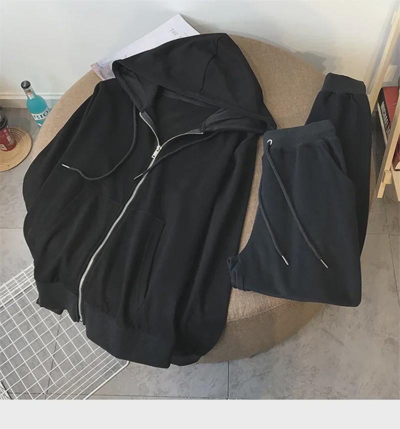 Women's Spring/Fall 2023 Zipper Hoodie & Leggings Set - Casual, Lightweight Two-Piece Suit