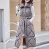 Fashion Winter Coat Female Warm Long Vest Hooded Elegant Fur Collar Thick Sleeveless Parka