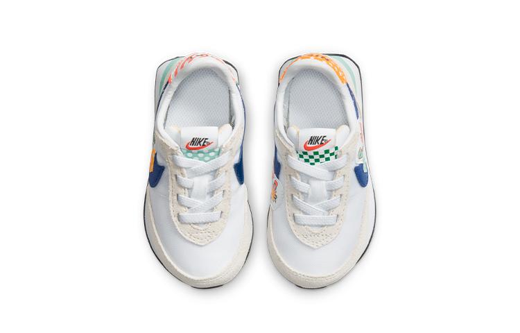 Nike Waffle Trainer 2 Comfortable Breathable Low top Sports Casual Shoes Blue White Gray Infant And Toddler DM7218-141