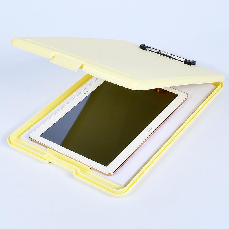 Multifunctional File Folder With Clipboard Waterproof Plastic Writing Pad For Student Teacher School