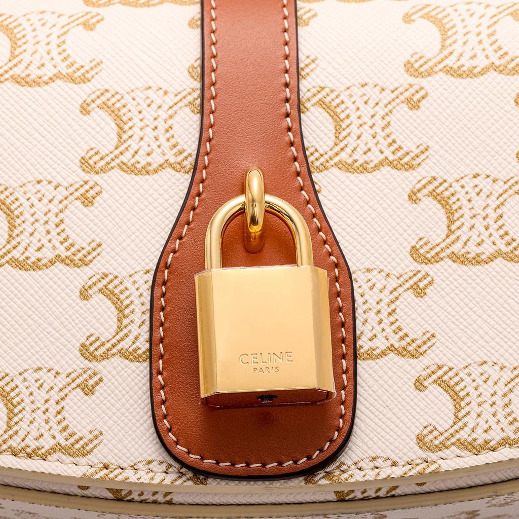 Celine Tabou Monogram Canvas Mini Crossbody Bag Women Bags White 10I592DQ2-01TA