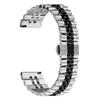 For HayLou GST (LS09B) Wrist Band 5-Bead Stainless Steel Butterfly Clasp Watch Strap