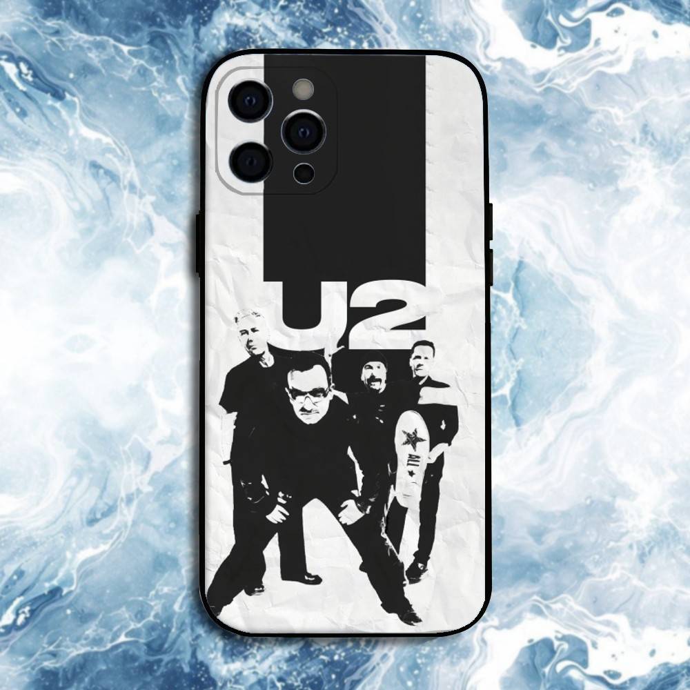 The Car U-U2 Band Phone Case For iPhone17,16,15,14,13,12,11 Plus,Pro Max, Soft Silicone Black Cover