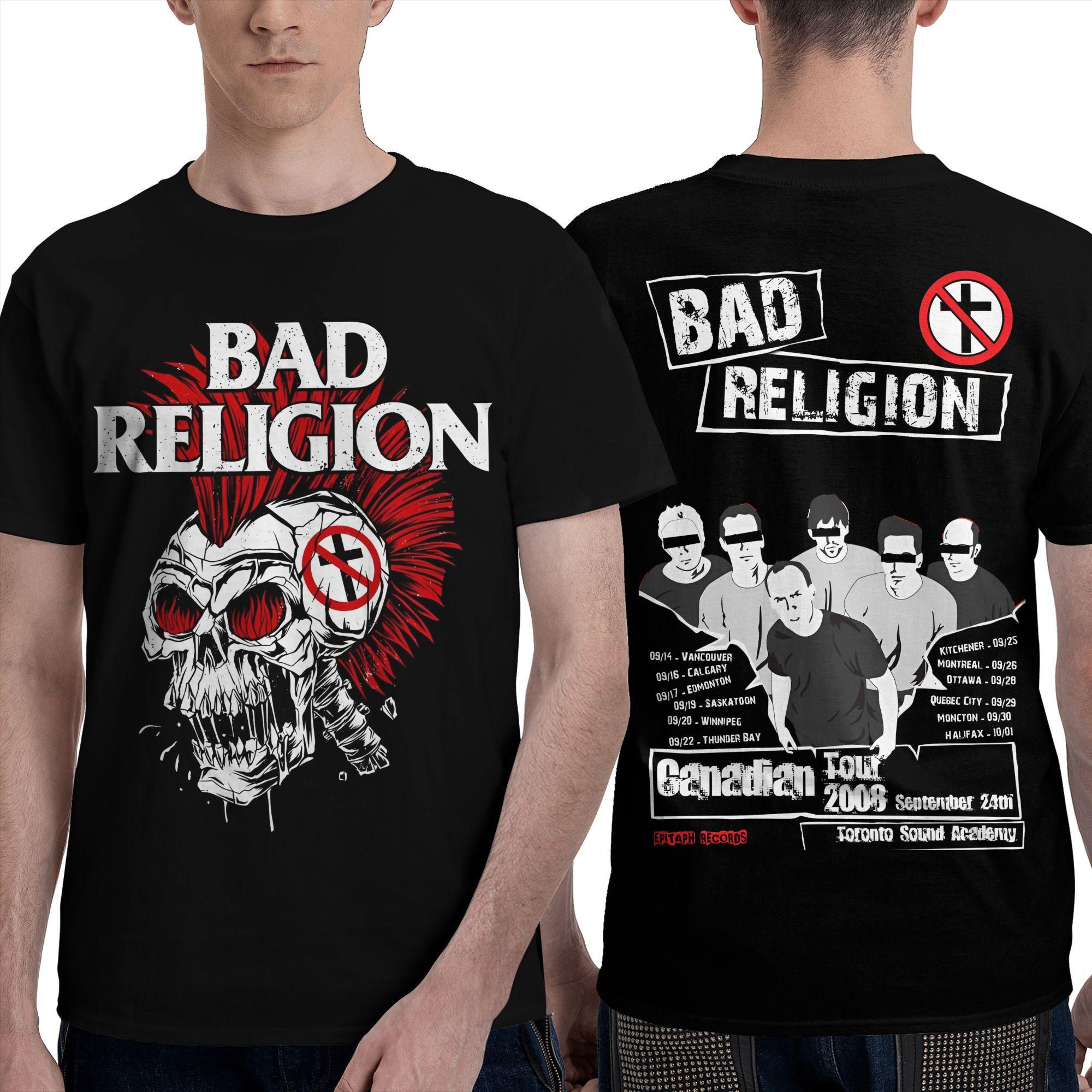 

Bad Religion T Shirt Men Streetwear Cotton T-Shirts Beach Crewneck Harajuku Tees Pattern Oversize Tops - Men s Summer Cotto... S разноцветный